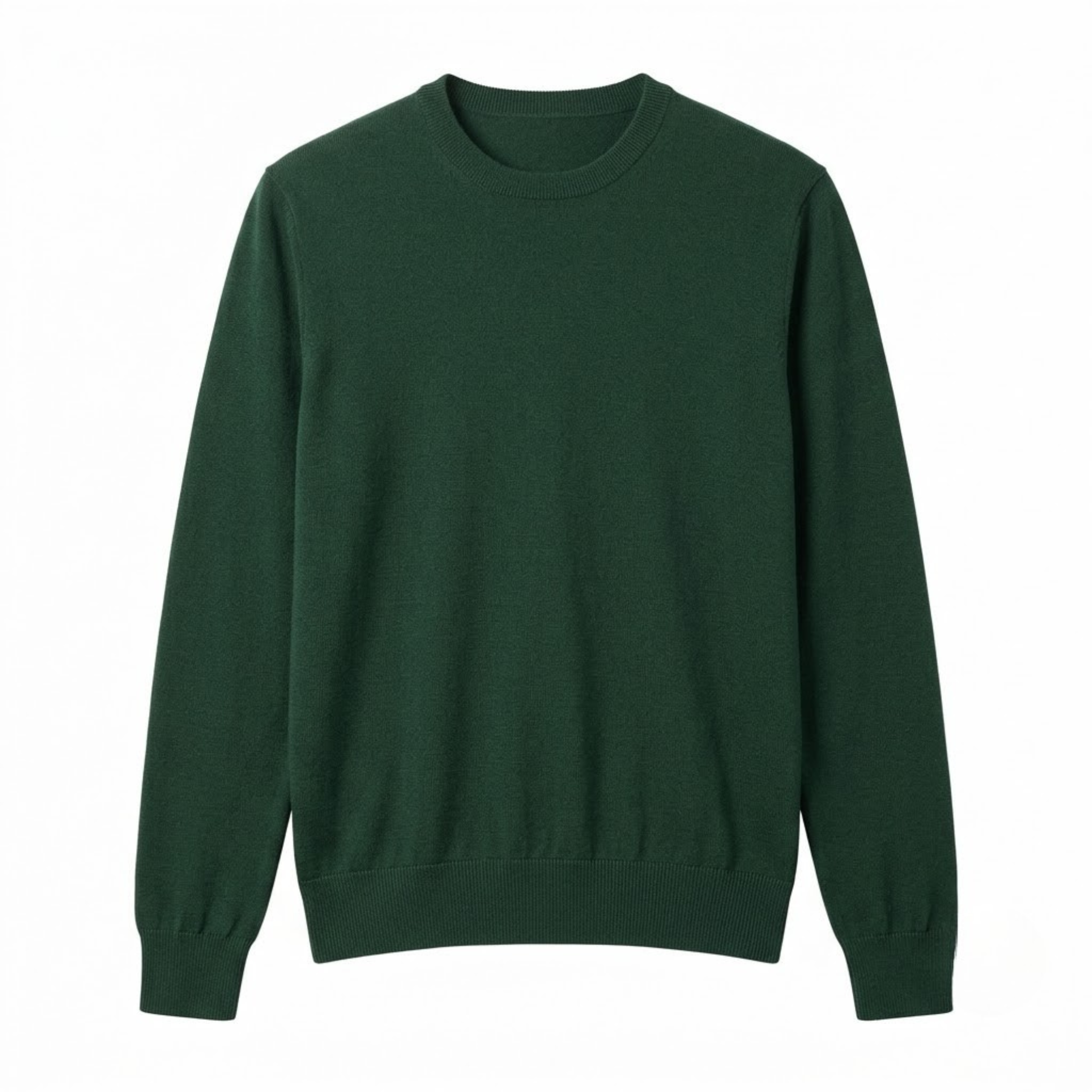 Premium Merino Wool Sweater - Deep Forest Green