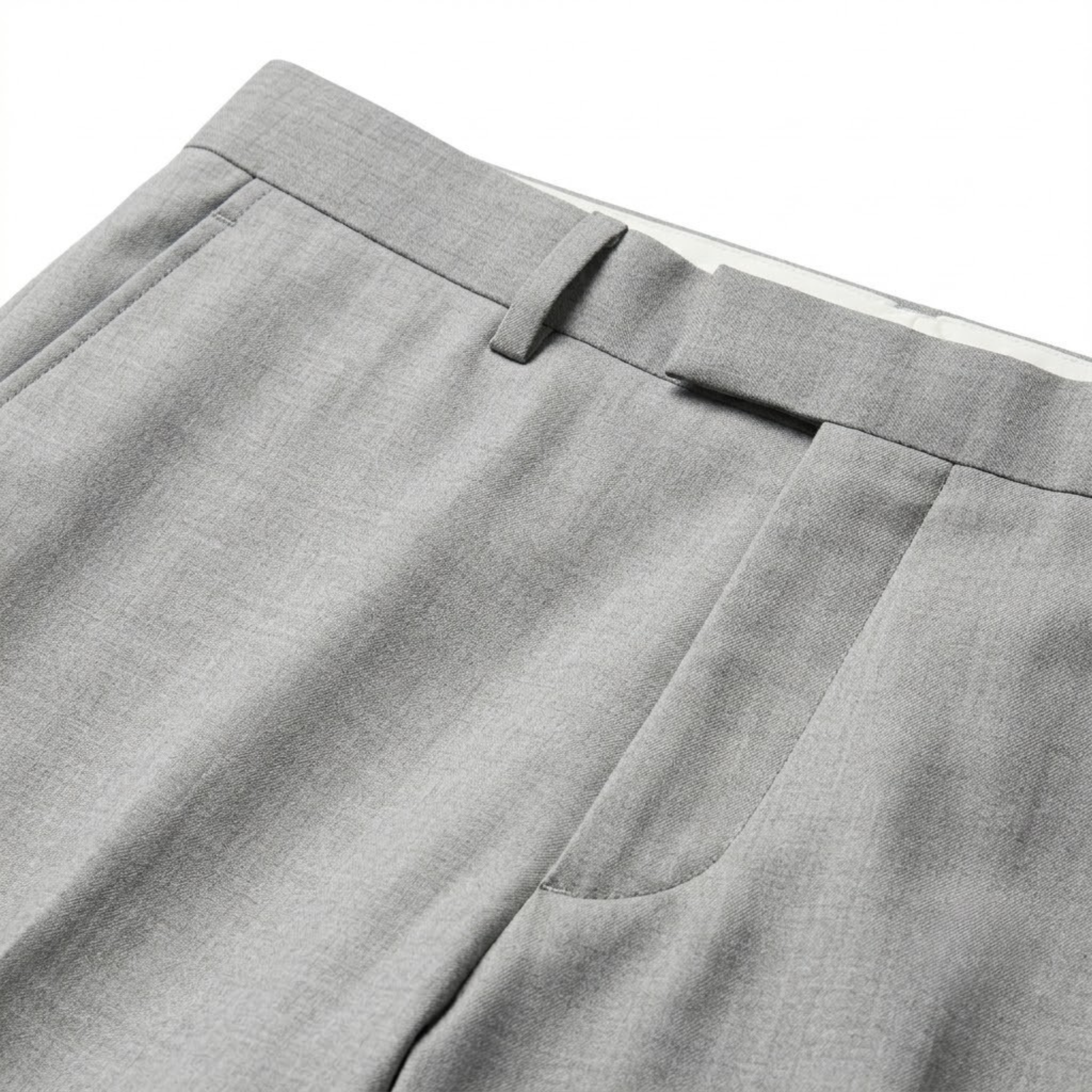 Premium Wool Dress Trouser - Light Grey
