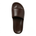 Premium Leather Slider - Dark Brown