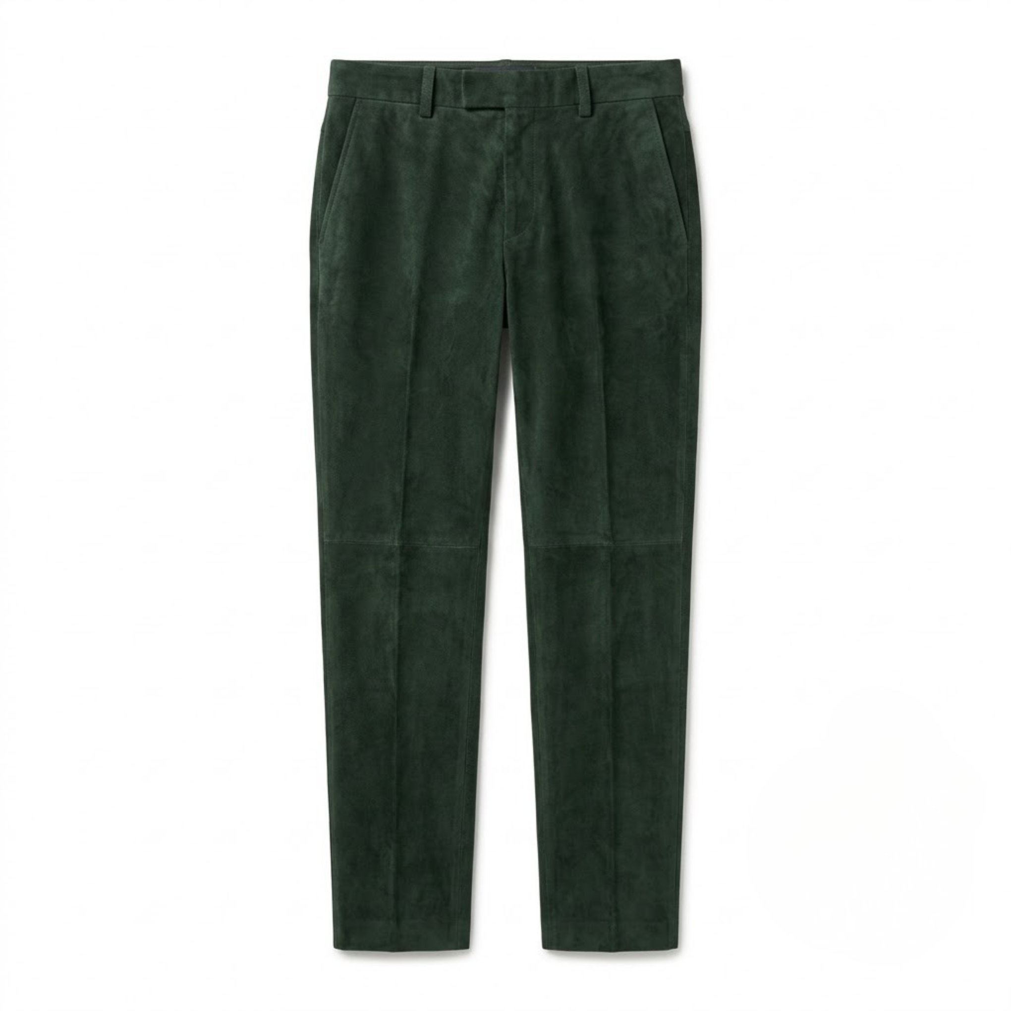 Suede Trouser - Dark Forest Green