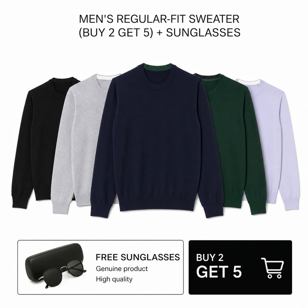 LC MEN’S REGULAR-FIT JUMPER (BUY 2, GET 5) + SUNGLASSES