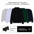 LC HERREN REGULAR-FIT PULLOVER (2 KAUFEN, 5 ERHALTEN) + SONNENBRILLE